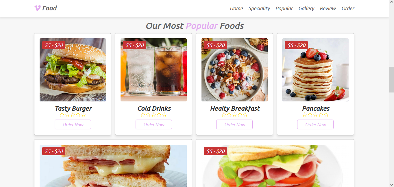 Restaurant Website