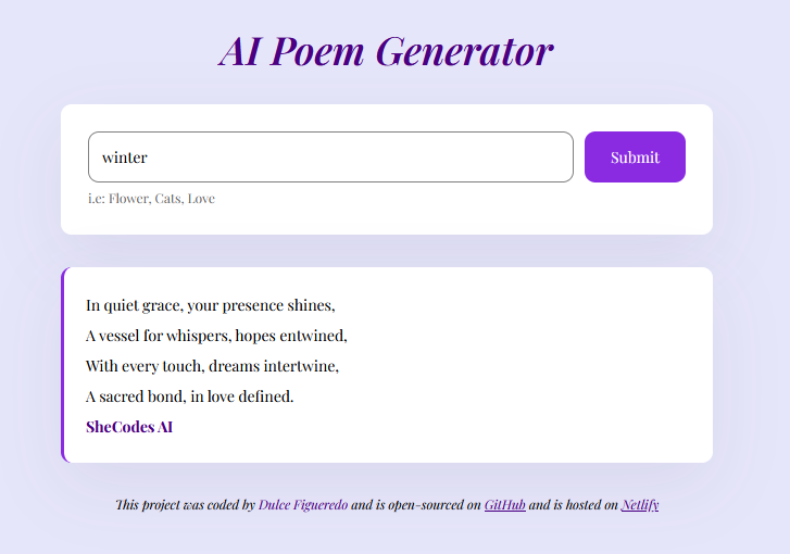 Poem AI Generator